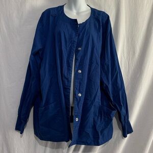 Butter-Soft Women’s Snap Front Scrub Jacket Size 4X Medical Uniform